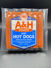 A&H Reduced Fat & Sodium All Beef Kosher Hot Dogs 12/12oz. (No Nitrates)